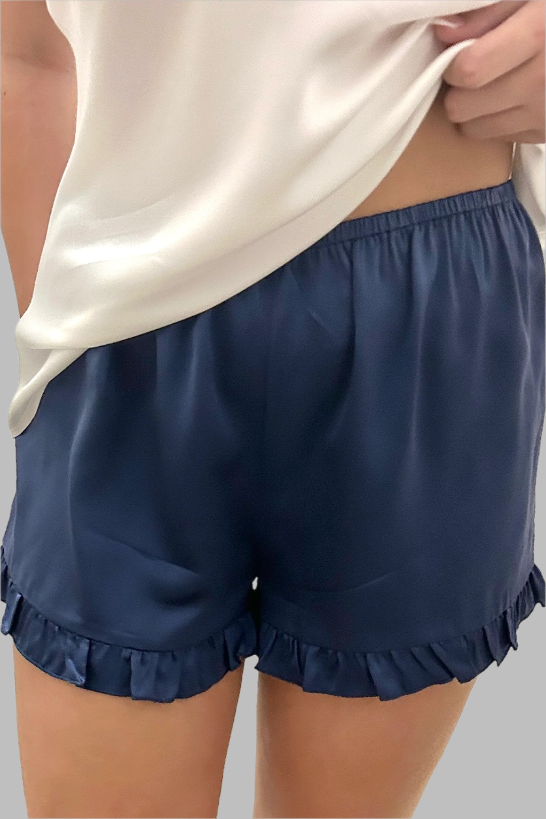 Audrey Blue Frill Shorts