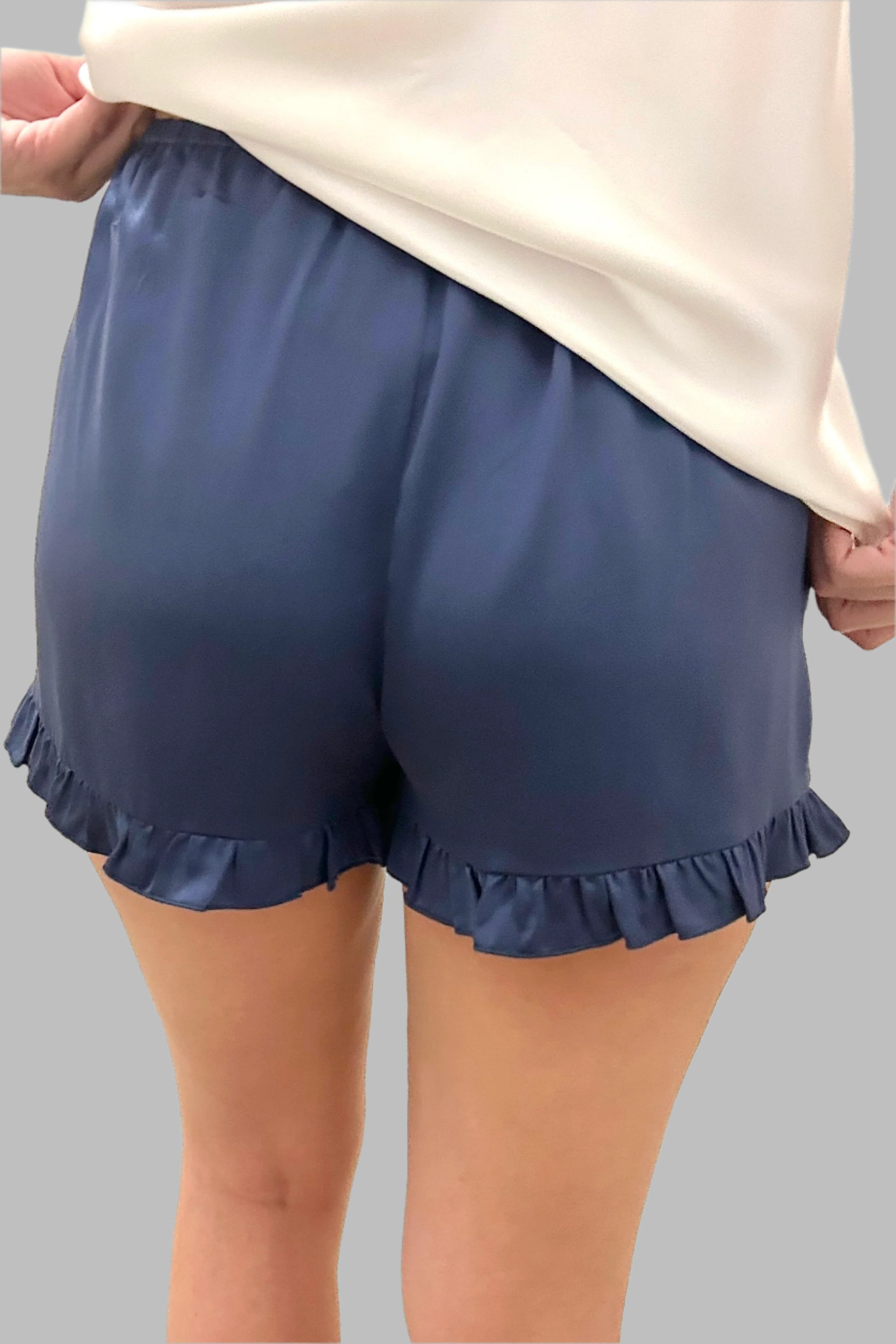 Audrey Blue Frill Shorts